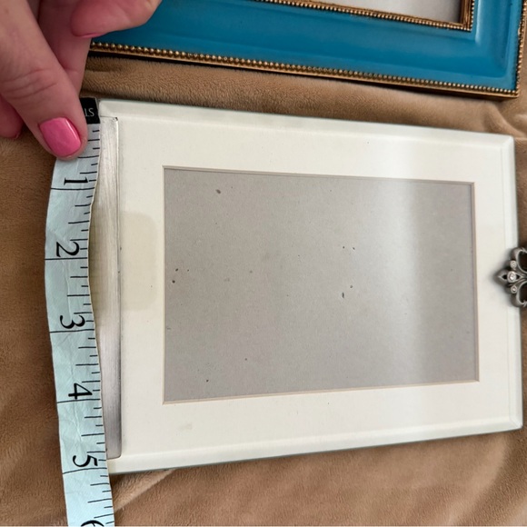 Set of 2 Elegant Turquoise and White Picture Frame Set - Picture 4 of 4